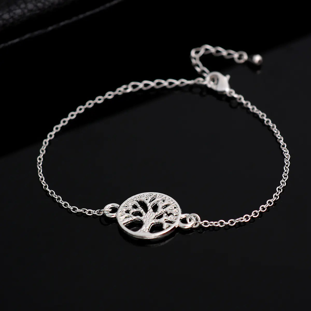 Geometric Round Hollow Tree of Life Bracelet